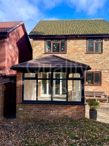 Corner Orangery with Solid Tiled Roof and Dwarf Wall