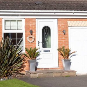 uPVC Door with Decorative Glazing