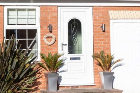 uPVC Door with Decorative Glazing