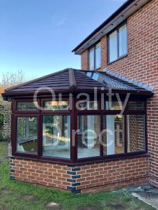 Victorian Style Conservatory with Solid Tiled Roof and Full Length Window