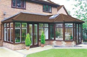 P-Shaped Conservatory with Solid Tiled Roof